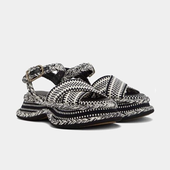 Chloe "Meril" Crochet Platform Sandals, size 40 (fits 9/9.5) - Picture 1 of 11
